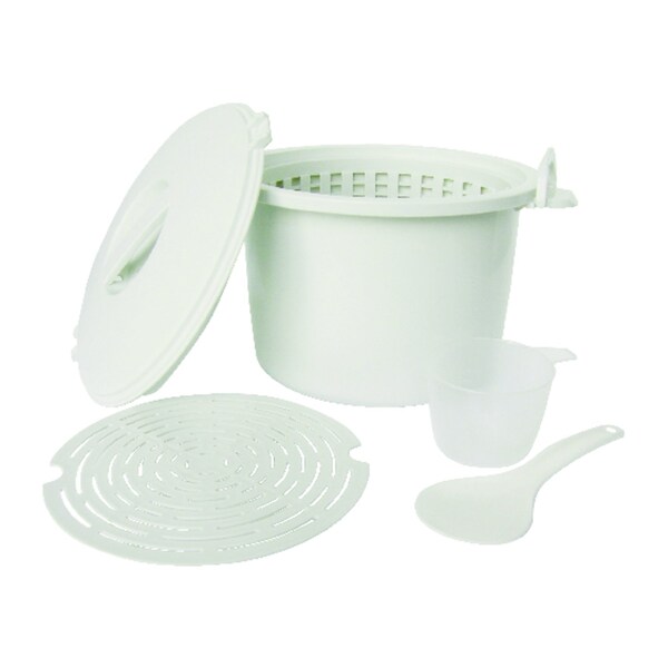 Bene Casa Bene Casa White Plastic Steamer 12 cups BC-14840 - main
